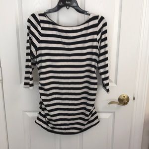 Striped maternity blouse